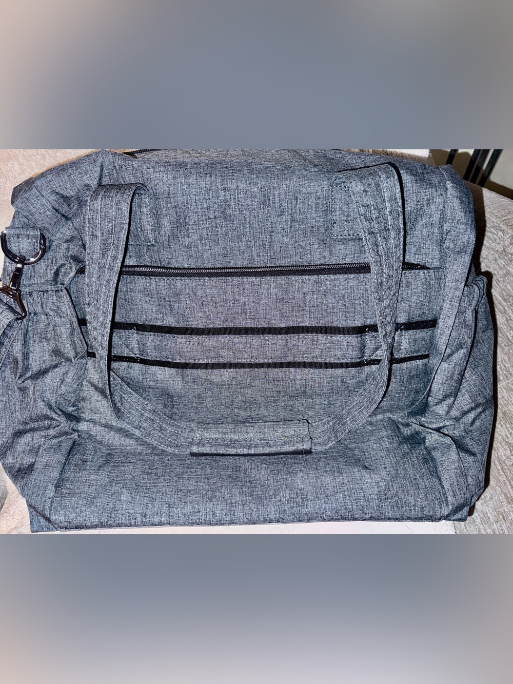 Lug Saunter Quilted Gray Kids Tote Baby Bag - Picture 2 of 8